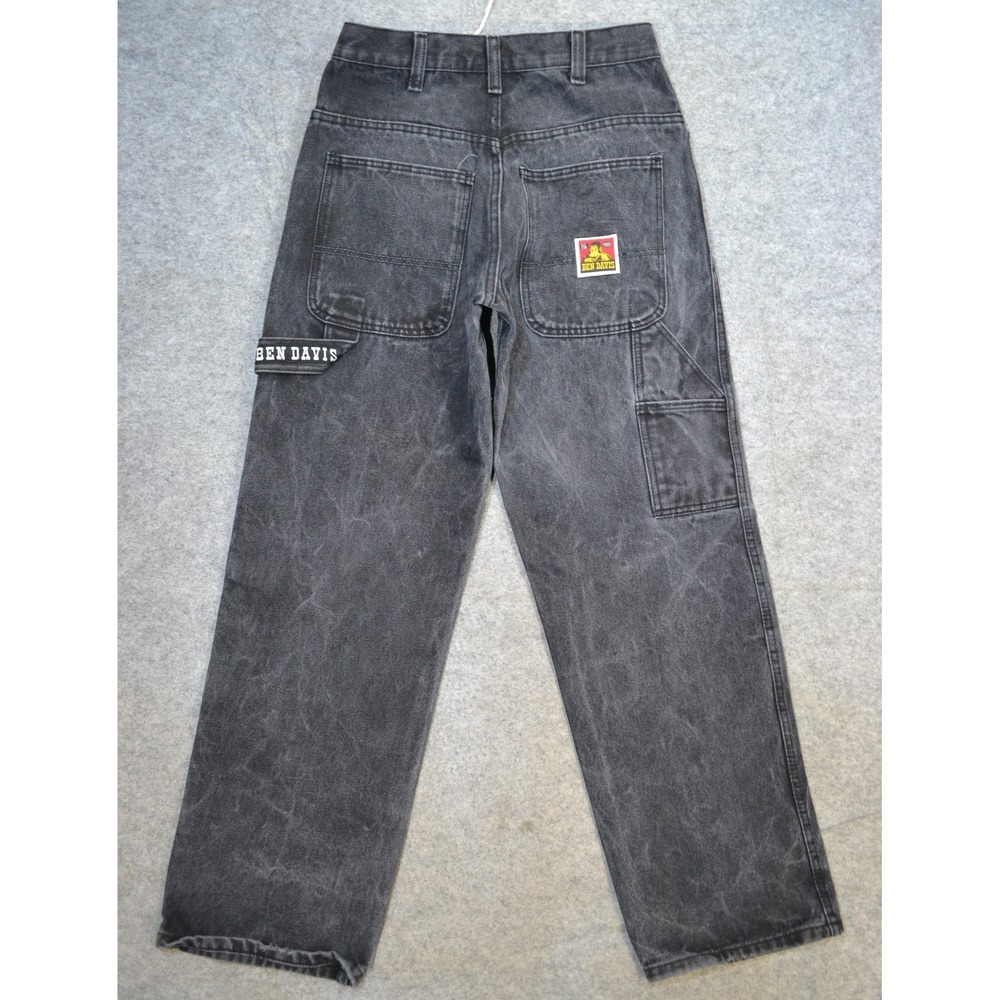 Ben Davis Jeans Mens 32x31 Gray Acid Wash Relaxed Fit Carpenter Loose fit Denim